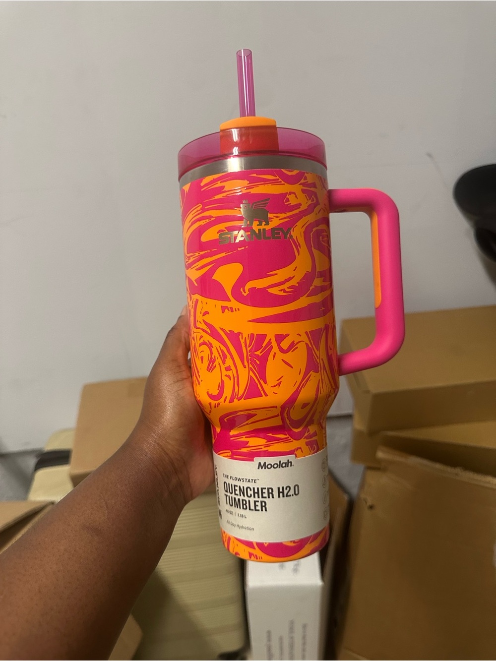 Stanley Moolah Pink Swirl 40oz Quencher